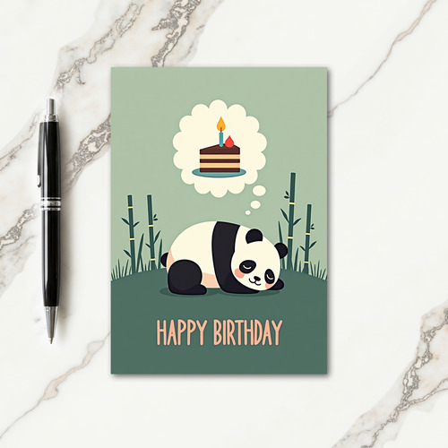 Sleeping Bear Birthday Card