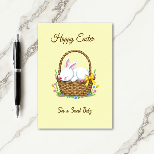 Sleeping Bunny Basket Card