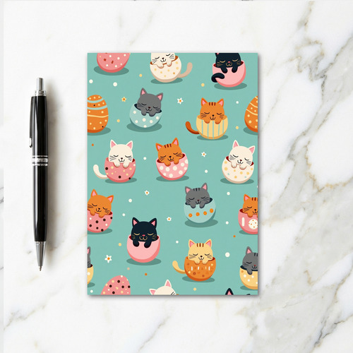 Sleeping Cats Pattern Greeting Card