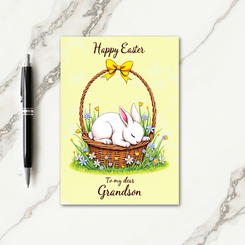 Sleeping Critter Basket Card
