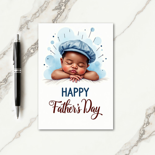 Sleeping Infant Fathers Day Card