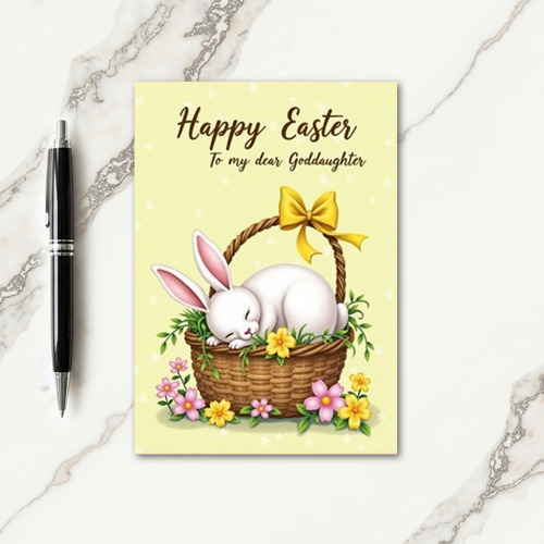 Sleepy Animal Basket Spring Card