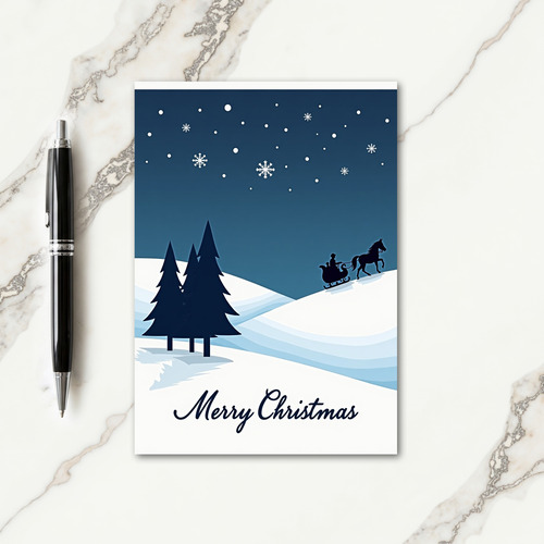 Sleigh Journey Winter Card