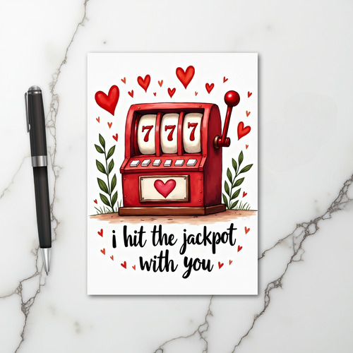 Slot Machine Love Jackpot Card