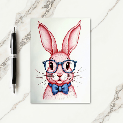 Smart Bunny Friend Card