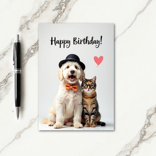 Smart Cat Birthday Card