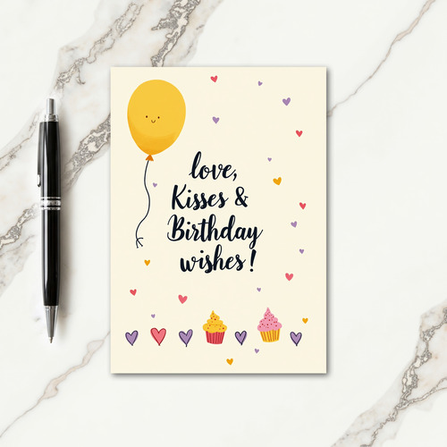 Smiling Balloon Birthday Card