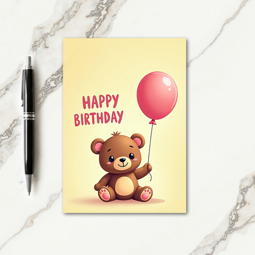Smiling Bear Birthday Card