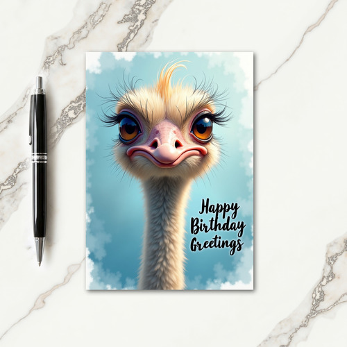 Smiling Bird Birthday Card
