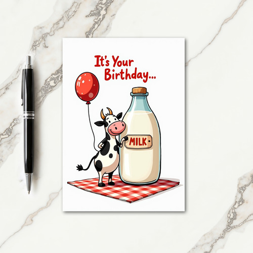 Smiling Bovine Birthday Card