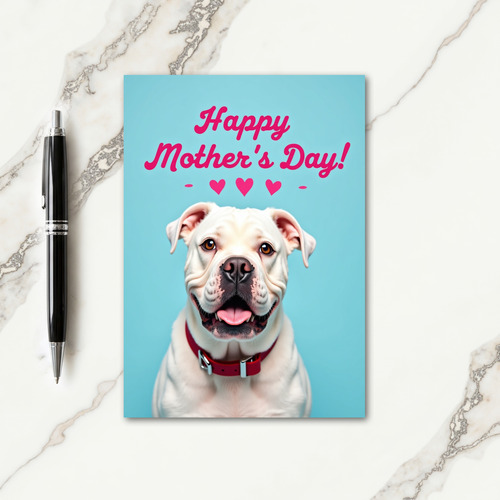 Smiling Bulldog Mothers Day Card