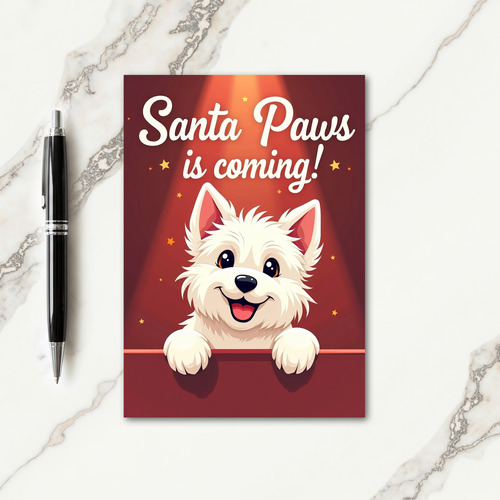 Smiling Canine Christmas Card