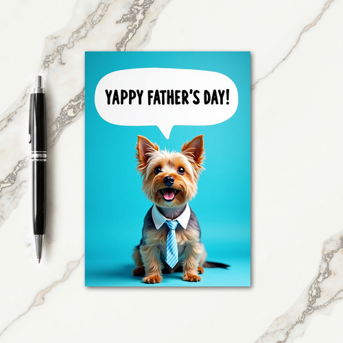 Smiling Canine Fathers Day Card