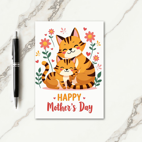 Smiling Cats Mothers Day Card