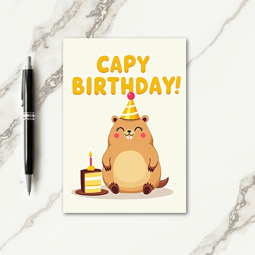Smiling Creature Cake Card