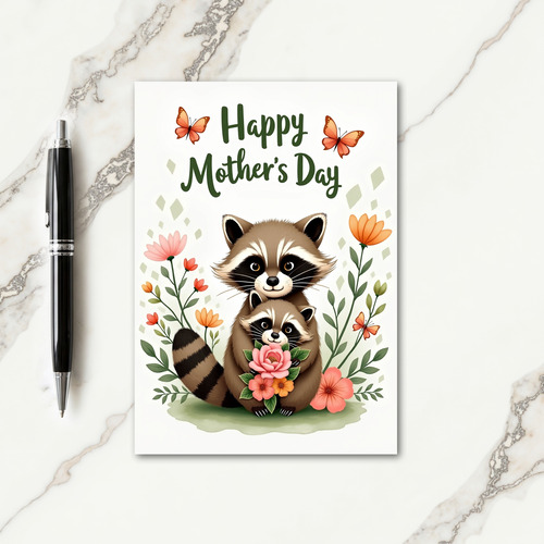 Smiling Critter Mothers Day Card
