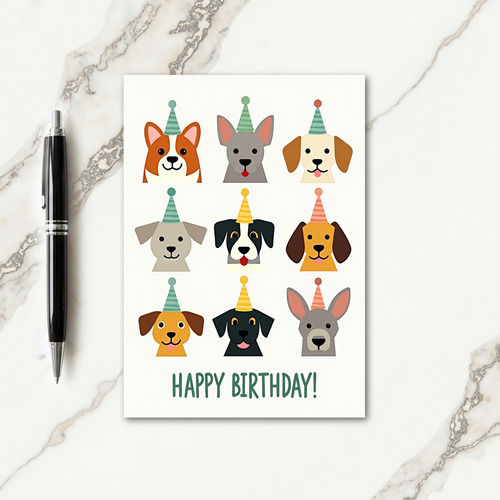 Smiling Dogs Birthday Card