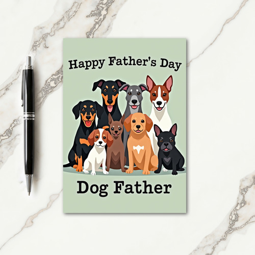 Smiling Dogs Fathers Day Card