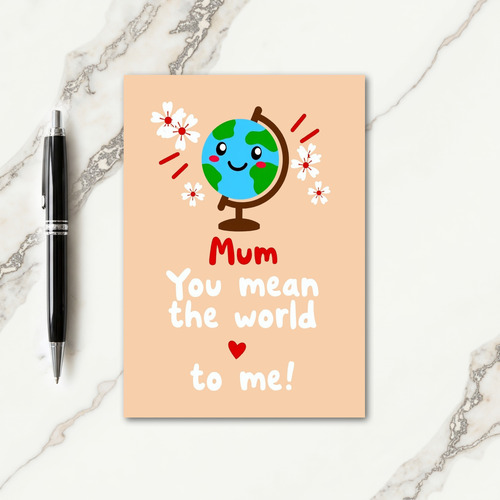 Smiling Earth Mums Day Card