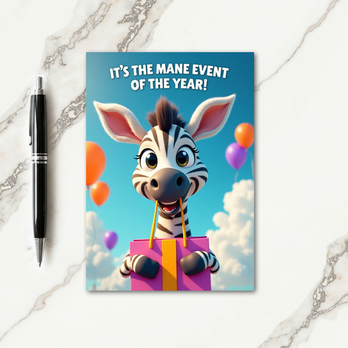 Smiling Equine Birthday Card