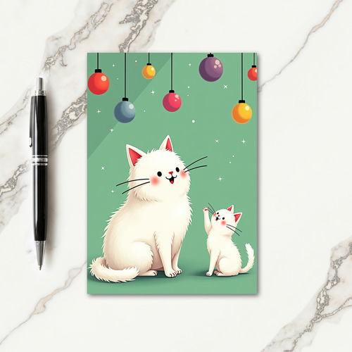 Smiling Feline Christmas Card thumbnail