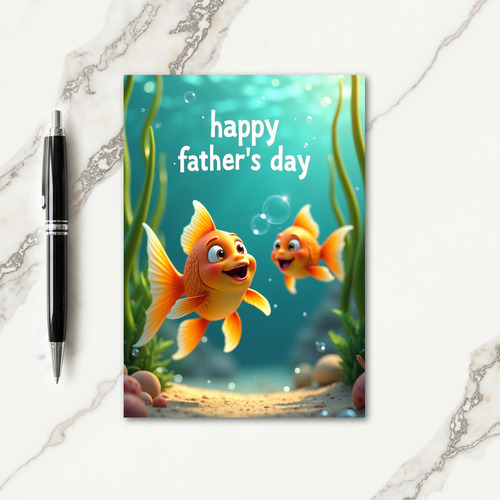Smiling Fish Fathers Day Card