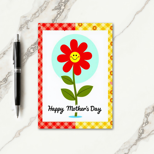 Smiling Flower Mothers Day Card