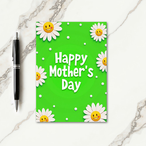 Smiling Flowers Mothers Day Card