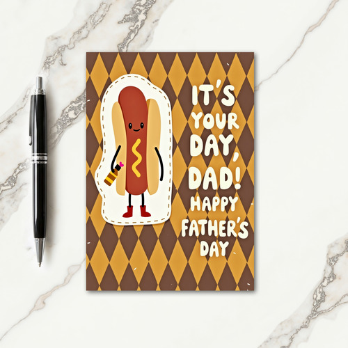 Smiling Food Fathers Day Wish Card