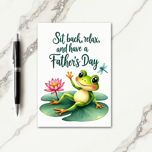 Smiling Frog Sweet Fathers Day Card