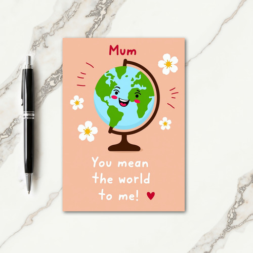 Smiling Globe Mothers Day Card