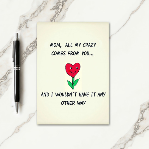 Smiling Heart Moms Day Card
