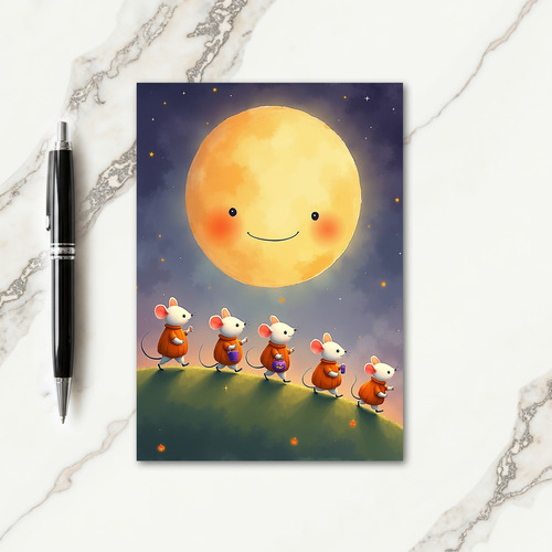 Smiling Moons Night Walk Card