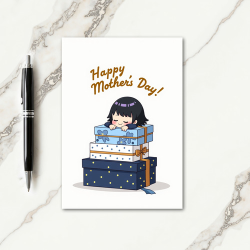 Smiling Mother Illustration Card