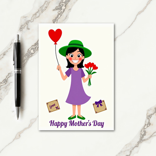 Smiling Mothers Day Art Card