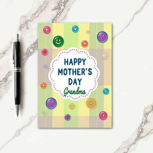 Smiling Mothers Day Icon Card