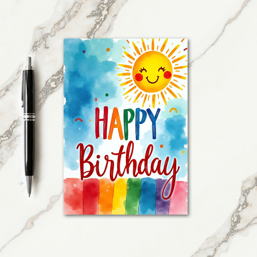 Smiling Orb Birthday Card
