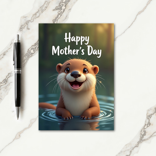Smiling Otter Mothers Day Card