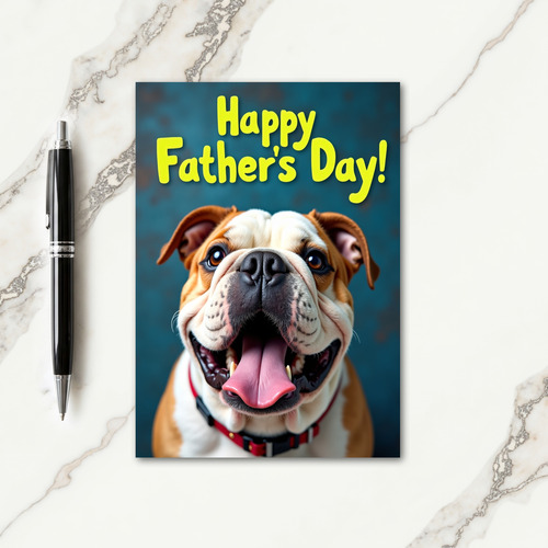 Smiling Pet Fathers Day Card