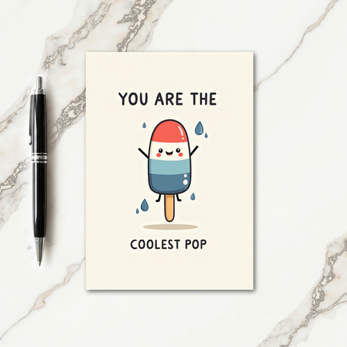 Smiling Popsicle Father Card