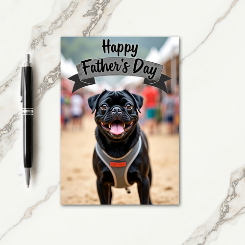 Smiling Pup Fathers Day Card