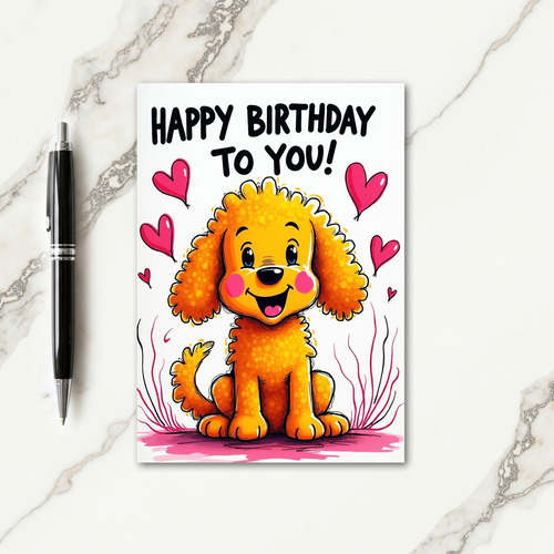 Smiling Puppy Birthday Card