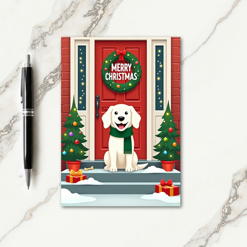Smiling Puppy Holiday Card