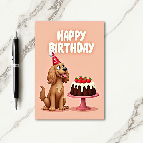 Smiling Puppy Party Card
