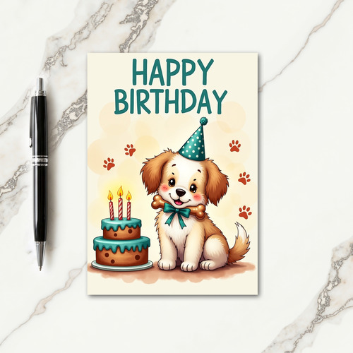 Smiling Puppy Treat Card