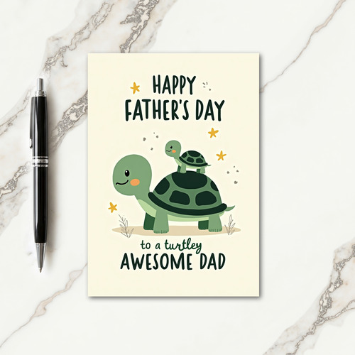 Smiling Reptile Father Card