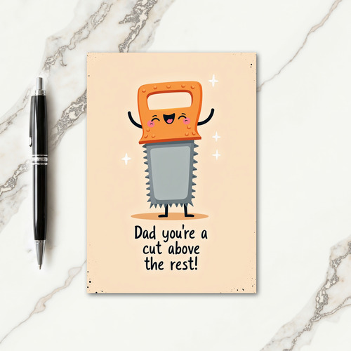 Smiling Saw Fathers Day Card