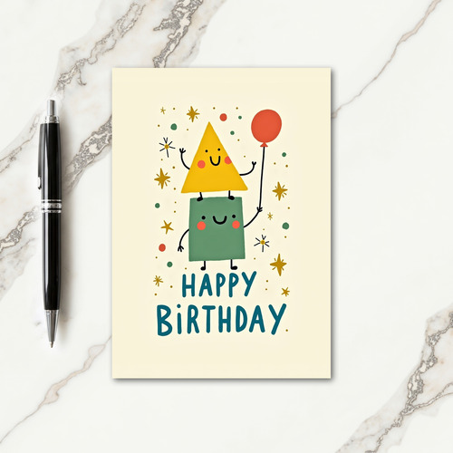 Smiling Shapes Birthday Card