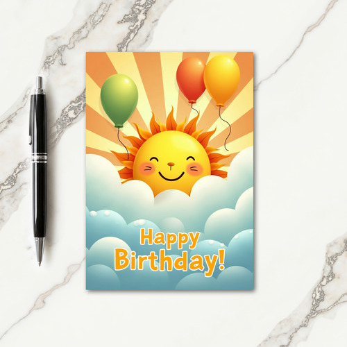 Smiling Sky Birthday Card