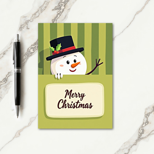 Smiling Snow Figure Card